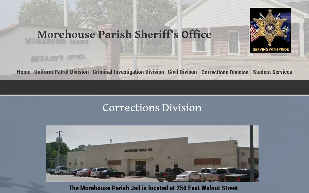 Morehouse Parish Sheriff Corrections Division roster and facility information